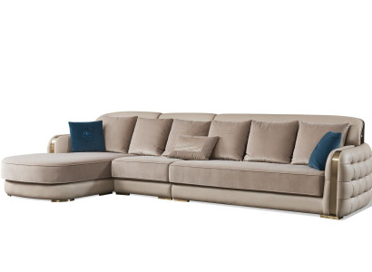 Sofa Leather L-shape Couch Living landscape Corner sofa Suite Modern Couches