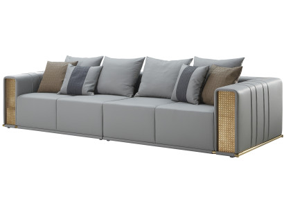 Sofa 4 Seater Gray Luxury Living room Modern Design Couches new Creative