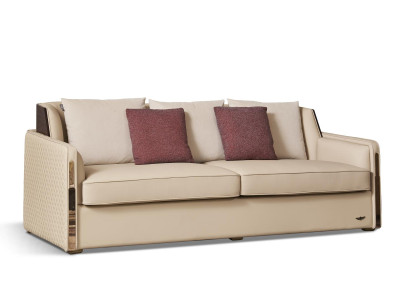 Luxury 3 Seater Couch Upholstery Sofa Leather Textile Fabric Couches Suite Three Seater