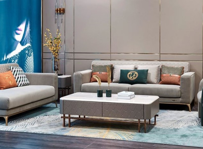 Leather sofa Couch Upholstery Suite 3 + Chaise lounge Armchair Seat Suite 4 pieces