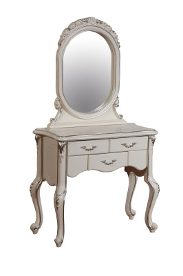 Classic r Dressing table with Mirror Luxury Console Chest of drawers Bedroom Baroque
