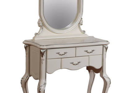 Classic r Dressing table with Mirror Luxury Console Chest of drawers Bedroom Baroque