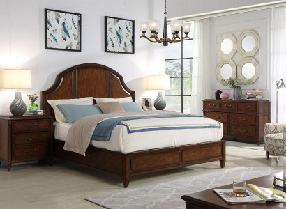 Bed 2x Bedside table 4-piece Bedroom Set Design Modern Luxury Classic Furniture