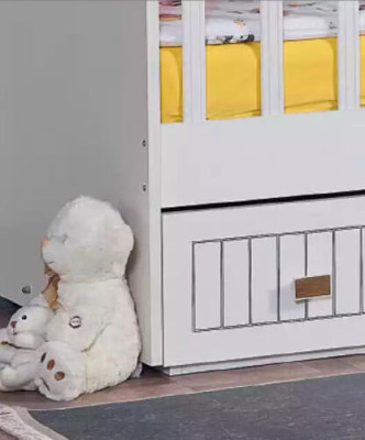 Baby bed Childrens bed Bed Set drawer White in style for the Childrens room