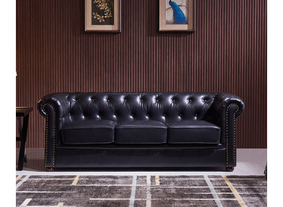 Chesterfield 5 Seater Classic Luxury Baroque Rococo Sofa Couch Textile Leather