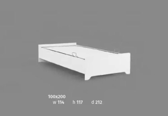 Wooden bed 100x200 single white youth bed in the children's room bed frame