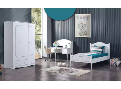 Youth White Childrens bed Children's design modern bed Childrens room