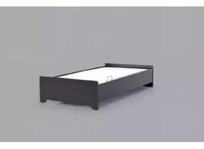 Designer beds Childrens bed Black modern youth bed 100x200cm