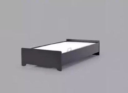 Designer beds Childrens bed Black modern youth bed 100x200cm