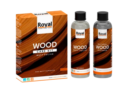 Oranje Royal Wood Care Cleaner Matt Polish Wood Starter Kit Cleaner 2 x 75 ml