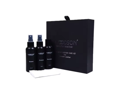 Cleaning and care set for leather materials – 3-piece care spray set