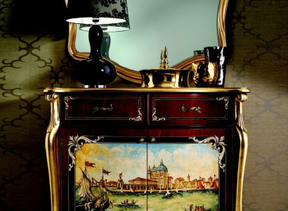 Italian Chest of drawers Sideboard Hand Painting Wardrobe Luxury Sideboard Italian Wood