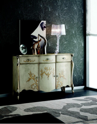 Design Furniture Style Baroque Chest of drawers Sideboard Luxury Sideboard Wood Italy