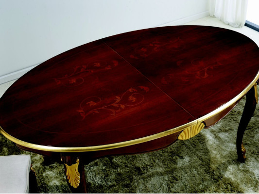 Oval Table Italian Furniture Luxury Dining table Dining room Wood Classic r style