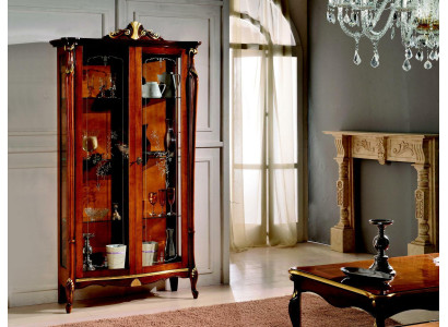 Italian Furniture Wood Classic Style Design Display Case Wardrobe Shelf Cabinets