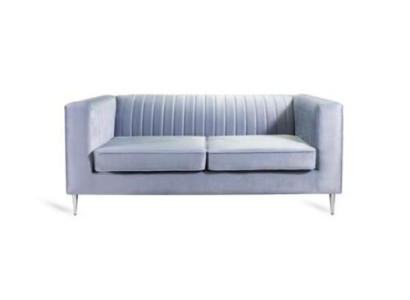 Sofa 2 Seater Gray Elegant Modern Luxury Design Wood Furniture Upholstery Fabric new