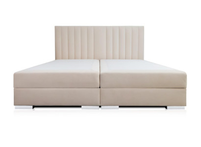 Comfortable and functional bed is made of high quality material in a modern style