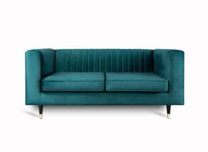 Sofa 2 Seater Green Elegant Modern Luxury Design Wood Furniture Upholstery Fabric new