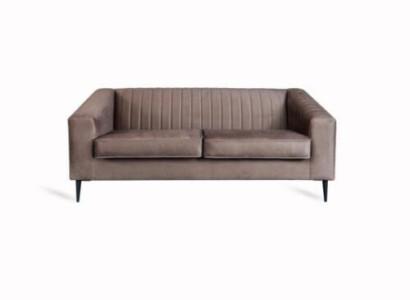 Sofa 2 Seater Brown Sofas Seat Living room Modern Design Upholstery Fabric Elegantes