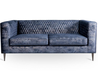 Sofa 2 Seater Blue Elegant Modern Luxury Design Wood Furniture Upholstery Fabric new