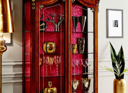 Display case Wood Wardrobe Glass Cabinets Italian Stol Furniture Sideboard Shelf Baroque