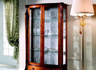 Luxury Italian Furniture Classic Furniture Wood Brown Display case Chic display cabinet