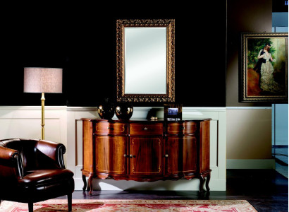 Chic Wood Luxury Italian Furniture 2-piece Set Furniture Style Baroque Chest of drawers