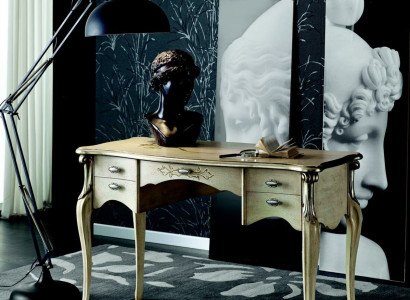 Luxury Desk Consoles Luxury Table Office Furniture Baroque Gold Real wood
