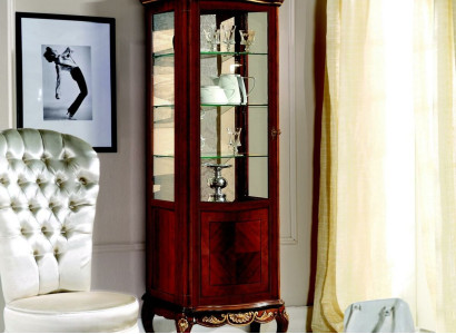Classic Furniture Wood Brown Display case Chic luxury display cabinet Italian Furniture