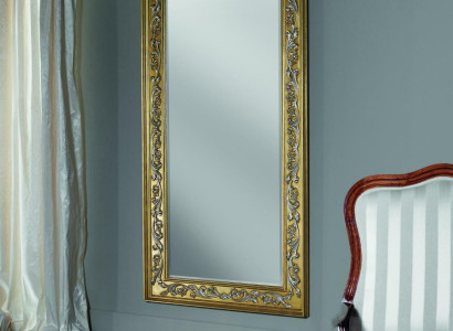 Mirror Wall mirror Baroque Rococo Floorboards Living room Bathroom Wood Glass Design SP 6420