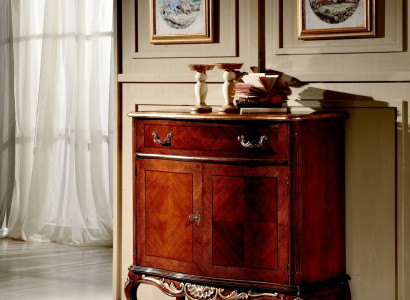 Italian Wood Furniture Chest of drawers Wardrobe with 2 doors and 1 drawer