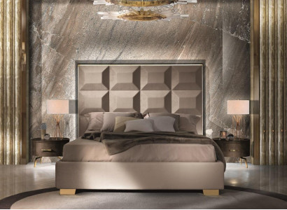 Design Modern Luxury Bedroom Bedside table Beds Bed 3pcs. Bedroom set