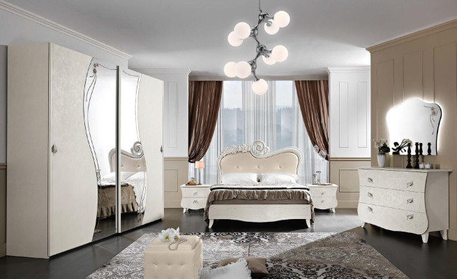Wardrobe Luxury Furniture Wood Bedroom Cabinets Italian Furnishings