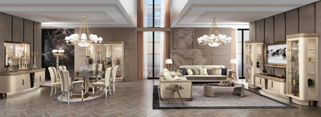 Dining table Luxury Table Solid Furniture Wood from Italy Dining room Tables Furnishings