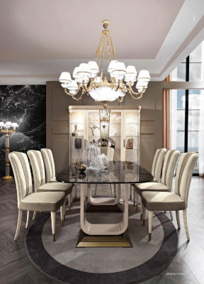 Dining table Luxury Table Solid Furniture Wood from Italy Dining room Tables Furnishings