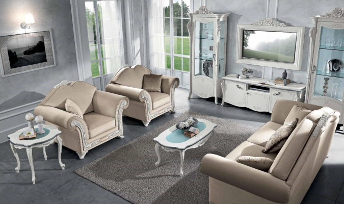 Sofa 3 Seater Living room Furniture Three Seater Sofas Italian Luxury Furniture Fabric