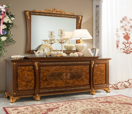 Sideboard with Mirror Sideboard Sideboards Wood Wardrobe Furniture Chests of drawers Brown new