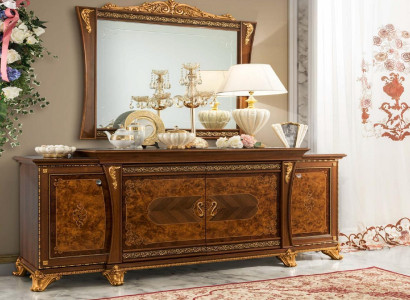 Sideboard with Mirror Sideboard Sideboards Wood Wardrobe Furniture Chests of drawers Brown new