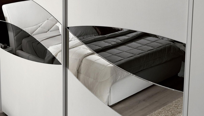 Cabinets Wardrobe with Sliding Doors Bedroom Wood Wardrobe Wood Mirror