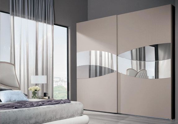 Wardrobe with Sliding Doors Bedroom Wood Wardrobe Cabinets Wood Mirror