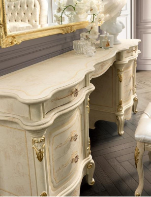 Dressing table Mirror Consoles Design Furniture Luxury Lowboard Chest of drawers Wood Set new