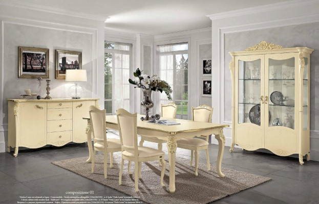 Display case Beige Wardrobe Dining room Bookshelf Furniture Solid Wood Glass Cabinet new