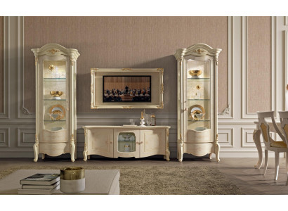 Classic r TV Wardrobe and Frame made from natural wood in Classic n style