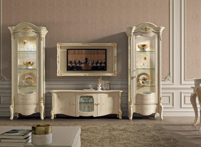 Classic r TV Wardrobe and Frame made from natural wood in Classic n style