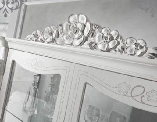 Display case White Glass Cabinet Design Classic Wardrobe Luxury Wood Furniture Showcases new