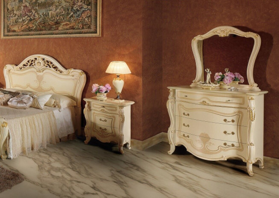 Design Furniture Wardrobe Group new Luxury 2-piece Chest of drawers Mirror Wood Set Classic