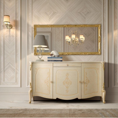 Design Furniture Style Baroque Chest of drawers Sideboard Sideboard Wood Italy Low Sideboard