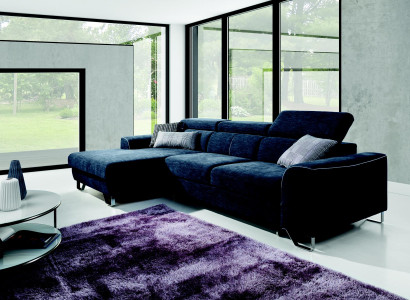 Fabric Sofa Couch Upholstery Corner Design Suite Blue e Living landscape Textile