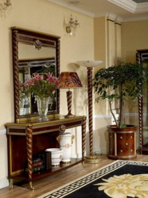 Consoles Table Furniture Set Console Baroque Rococo Chest of drawers with Mirror Luxury class