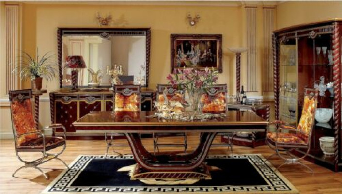 XXL luxury dining table table baroque rococo wooden table solid wood classic tables